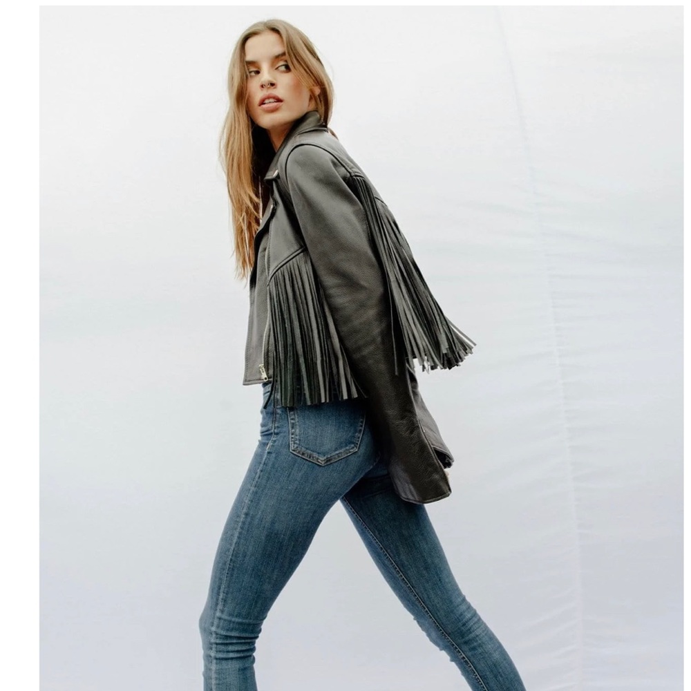 Understated Leather Fringe Fearless Jacket